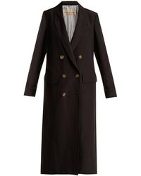 Burberry Parwood Double-breasted Linen-blend Coat - Black