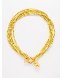 Timeless Pearly Beaded Gold-plated Necklace - Yellow