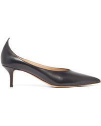 Francesco Russo Pointed Leather Pumps - Black