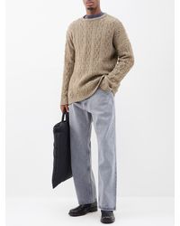 Our Legacy - Popover Cable-knit Virgin Wool-blend Sweater - Lyst