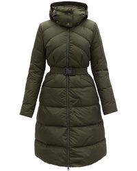Moncler Agot Chevron-quilted Shell Coat - Green