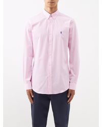 Polo Ralph Lauren スリムフィット ストライプコットンシャツ - ピンク