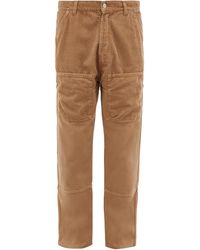 Jacquemus Corduroy-panelled Straight-leg Jeans - Natural