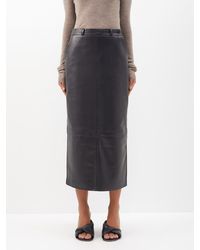 Black Leather Pencil Skirts for Women - Up to 70% off | Lyst