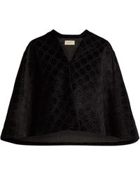 Gucci GG Velvet Cape - Black