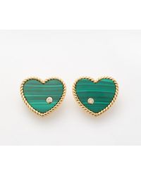 Yvonne Léon Diamond, Malachite & 9kt Gold Earrings - Green