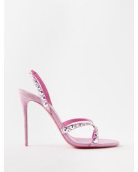 Christian Louboutin Emilie Embellished Sandals in Pink | Lyst