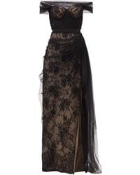 Alexander McQueen Sarabande Lace-tulle Corset Gown - Black