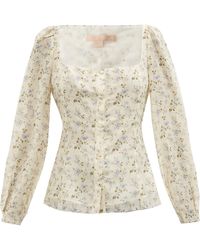 Brock Collection Silk Floral Bustier 
