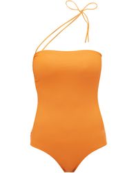 Jacquemus Alassio One-shoulder Swimsuit - Orange