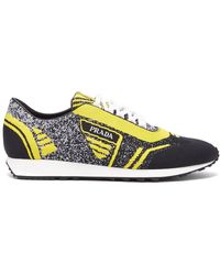prada yellow and black sneakers