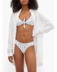 Heidi Klein Santa Margherita Ligure Polka-dot Bikini Briefs - White