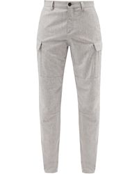 Brunello Cucinelli Straight-leg Virgin-wool Twill Cargo Pants - Gray