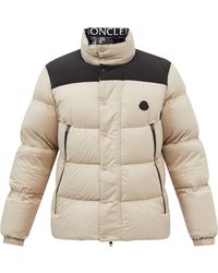 Moncler Timsit Panelled Quilted Down Jacket - Natural