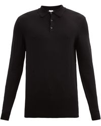 Sunspel - Merino-wool Long-sleeved Polo Shirt - Lyst