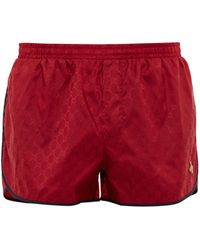 gucci red swim shorts