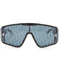 Dior Xtrem Monogram Mask Acetate Sunglasses - Black