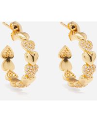 Crystal Haze Jewelry - Habibi Crystal & 18kt Gold-plated Hoop Earrings - Lyst
