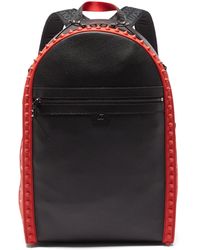 Christian Louboutin Backparis Rubber And Leather Backpack - Black