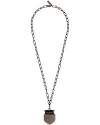 Maison Margiela Crest Chain Necklace - Black