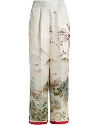 F.R.S For Restless Sleepers Japanese-print Silk Pyjama Trousers - Multicolour