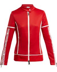 Moncler Veste de jogging en jersey stretch - Rouge