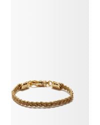 Emanuele Bicocchi Braided Rope-chain 24k Gold-plated Bracelet - Metallic