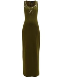 Givenchy Studded Scoop-neck Jersey Maxi Dress - Green