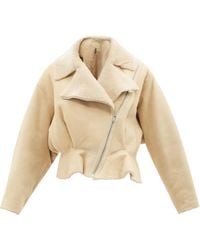 Isabel Marant Addya Shearling And Suede Jacket - White
