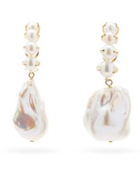 Ana Khouri Laurence Baroque Pearl & 18kt Gold Earrings - Metallic