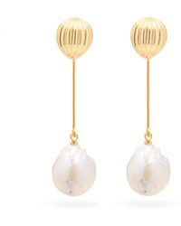 Anissa Kermiche Soeurs Pearl & Gold-plated Drop Earrings - Multicolour