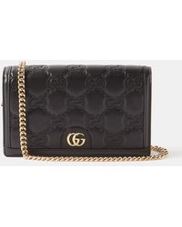 Gucci GG-matelassé Leather Cross-body Bag - Black