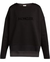 Moncler Sweat-shirt à ornement logo - Noir