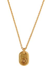 Versace Medusa Head Pendant Necklace - Metallic