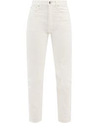 Totême Original Twisted-seam Straight-leg Jeans - White