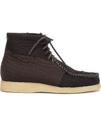 By Walid Anka Patchwork-wool Desert Boots - Grey