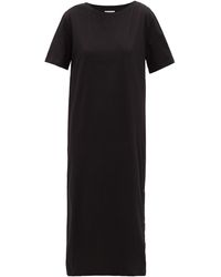 Moncler Robe en coton à boutons-pression - Noir