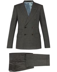 Gucci Double-breasted Wool Suit - Gray