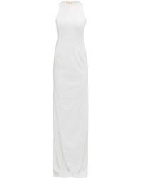 Galvan London Cannes Racerback Sequinned Crepe Dress - White