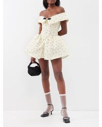ShuShu/Tong - Floral-print Cotton-blend Satin Mini Dress - Lyst