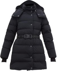 Burberry Eppingham Logo-patch Quilted-shell Coat - Multicolour