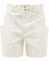 Isabel Marant Effiri Belted Linen-blend Ripstop Cargo Shorts - Natural