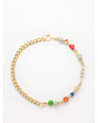 Joolz by Martha Calvo - Cosmic Enamel, Crystal & 14kt Gold-plated Necklace - Lyst