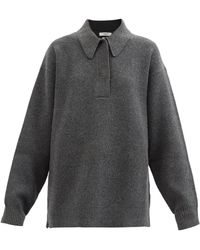 Étoile Isabel Marant Lark Point-collar Wool-blend Sweater - Grey