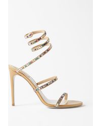 Rene Caovilla - Cleo Sandal With Multicolor Crystals - Lyst