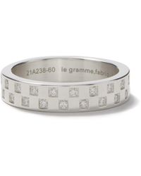Le Gramme 7g Diamond & Sterling Silver Ring - Metallic