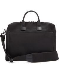 Troubadour Adventure Pathfinder Slim Leather-trim Briefcase - Black