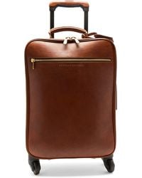 Brunello Cucinelli Grained-leather Carry-on Suitcase - Brown