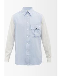 L.E.J Flap Pocket Washed-silk Shirt - Multicolour