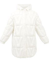 Valentino Optical Hooded Padded-nylon Coat - White